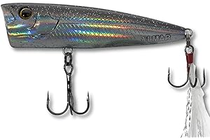 ‎LMAB Topwater Köder LMAB Splash Vibe 70F, 7 cm Popper Angeln, bleifrei, Popper Angelköder, Oberflächen Wobbler, Oberflächenköder Hecht, Plopper Angeln, Barsch, Rapfen Köder