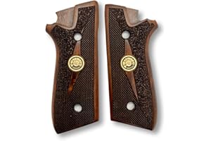 ZIB GRIPS Zib Griffe für Taurus PT59, PT92, PT99, PT100, PT101, PT917 Holzgriffe, Glatte Griffe, handgefertigt, Geburtstag, Neujahr, Sport für Männer und Veteranen (Taurus – Dunkelbraun)
