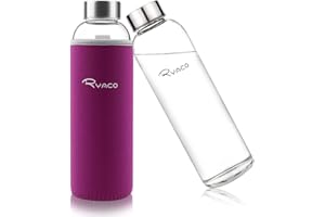 Ryaco Botella de Agua Cristal