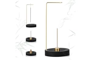BUOSHUO Porta incienso para varillas 2 en 1, soporte para varillas de incienso de madera para cenizas, apto para casa, oficina, meditación y yoga (negro)