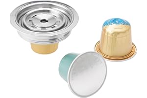 HAILASRE Adattatore riutilizzabile Vertuoline per NS Pod Vertuo Pop Next Adattatore per capsule di caffè Convertitore in acciaio inossidabile compatibile con Delonghi ENV135 VertuoLine GCA1 (40 ml)