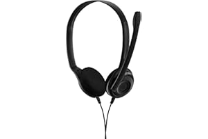 EPOS PC 5 - Multi-Platform On-Ear Passive Noise-Cancelling Stereo Headset With Microphone - Suitable for E-Learners and Internet Telephony Users - 3.5 MM Jack Input - Laptop, Phone, PC, & Tablet