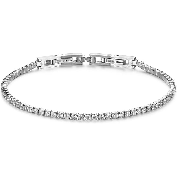 Bracciale Tennis Uomo JOY Gioielli Oro In Oro Zirconi Neri - Foto 2