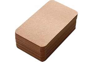 ASYKNM 100 Pièces Cartes en Papier Kraft, Papier Carte de Visite, Flash Cards, Cartes de Papier Vierges, Carte de Postale, Carte de Remerciement - Brun, 9 x 5,2 cm