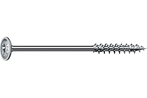 SPAX T-STAR Plus 251010601805 - Tornillo para madera, 6,0 x 180 mm, 100 unidades, cabeza de placa, rosca parcial, 4CUT, WIROX A3J