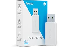 ‎AEOTEC Aeotec Z-Stick 10 Pro - Zigbee 3.0 & Z-Wave 800 Series USB Adapter - Works with HomeAssistant - Zigbee2MQTT - Z-Wave Controller - Z-Wave Long Range - Bis zu 1 km Reichweite - Ohne Cloud