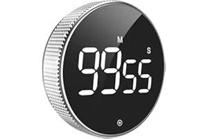 GENERIC Digital Kitchen Timer with Large LED Display, Magnetic Countdown Timer for Cooking Baking Fitness Classroom Office, Adjustable Volume & Brightness, Easy to Use for Kids and Seniors (Black)