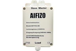 Netzvorrangschaltung Wohnmobil AIFIZO, Umschaltstation für Netzvorrangschaltung 16A 230V, Umschaltstation für KFZ, Boot, Caravan, Outdoor, Umschalter Notstrom, Netzvorrangschaltung