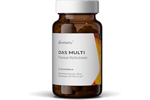 ‎EDUBILY NUTRITION edubily nutrition® Multivitamin Kapseln mit Vitaminen, Mineralien & Spurenelementen wie Chrom, Jod, Kupfer, Mangan, Molybdän, PQQ, Q10, Selen, Zink, ohne Eisen (90 kleine Kapseln, Multi mit Iod)