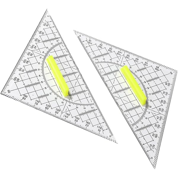 Squadrette Da Disegno - 2 Righelli Triangolari Trasparenti Da 18 E 27 Cm | Per Scuola, Geometria E Lavori Tecnici - Foto 10