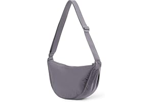 GSenhui Borsa a Tracolla da Donna a Mezza Luna, Hobo Bag Halfmoon Borsa a Tracolla da Donna,Tinta unita Piccola per Donne e Viaggi