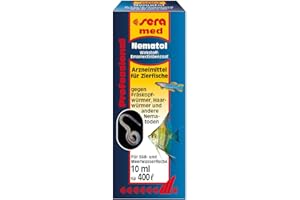 sera med Professional Nematol 10 ml - Arzneimittel für Fische gegen Fräskopfwürmer, Haarwürmer und andere Nematoden, Medizin fürs Aquarium