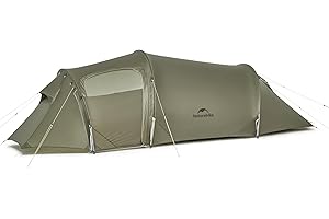 Naturehike Opalus Tente Tunnel 2/3 Personnes Familiale Spacieuse et Légère avec Auvent Sac à Dos 4 Saisons pour Le Camping Backpacking Outdoor