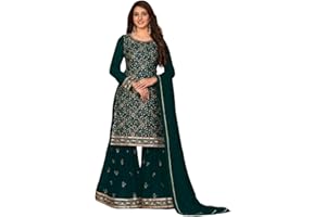 Xomantic Fashion Damen Gestickte Georgette Pakistani Salwar Anzug Sets mit Dupatta
