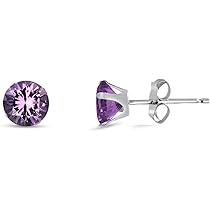 Orecchini a perno in zirconia cubica in argento sterling per