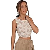 Leriya Fashion Women Rayon Floral Printed Sleeveless Tie-Up Strap Peplum Top | Square Neck Flared Babydoll Style Summer Weste