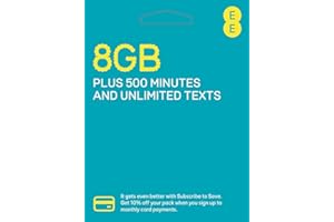 EE 8GB Data Sim includes £10 pre-paid credit, 8GB Data, 500 Minutes & Unlimited Texts