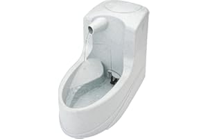 PetSafe Drinkwell, Anti Splash, Mini Pet Fountain, Silent, Compact, Easy Clean, Free Flowing, 1.2 Litre Drinking Fountain for All Pets, clear