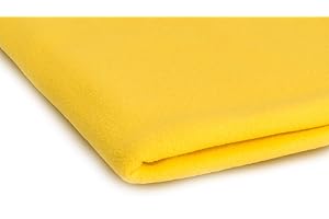 ORIENT FASHION Polare vello Tessuto 300 g/m² - Disponibile in 50 colori - 50 x 155 cm (Giallo)