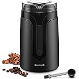 SHARDOR Kaffeemühle Elektrische Gewürzmühle, Lebensmittelqualität Edelstahlklinge Kleine Kaffeebohnenmühle Nüsse Gewürze Lein