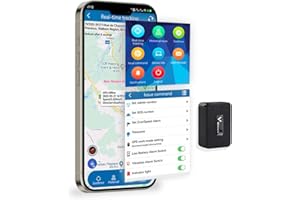 ZEERKEER Micro Localizzazione GPS Spia con App Gratuita, Anti-perso/Antifurto, GPS Tracker per Auto Bambini Anziani Potente Magnete Monitoraggio in Tempo Reale, Microfono, Recinzione elettronica, Pista storica