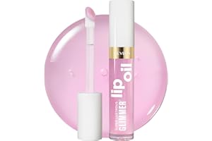 Revlon Super Lustrous Glimmer Lip Oil – Hydrating Lip Gloss Oil with Plant-Based Squalane, Conditioning Shine, Non-Sticky Cushion Feel, Plumping Gloss Finish, Vio-lit