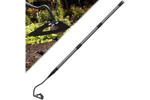 OLLIDOT Garden Hoe for Weeding Tool, Heavy Duty Dutch Weeding Hoe Gardening Hand Hoe for Women Kids Men, Metal Garden Weeder Rake Weed Puller for Lawn Long Handle 170 cm