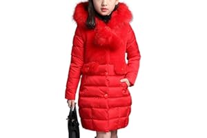 Nemopter Winter Down Jacket Girl Princess Winter Coat Autunno Mid Long Thick Thick Parka Fur