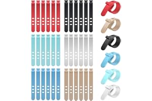 AYEUPZ Bridas De Cable De Silicona / 36 Pcs Organizador De Cable/Organizador De Cable Para Auriculares Reutilizable Para Cable De Auriculares, Cable De Datos
