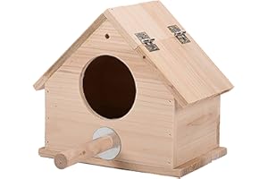 OMEM, casetta in Legno per Uccelli e pappagalli, Accessori