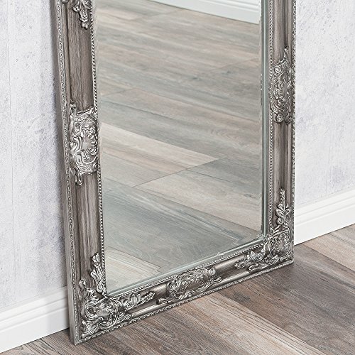 WANDSPIEGEL BAROCK POMPÖS SPIEGEL Bessa 70x50cm ANTIK SILBER DESIGN HOLZRAHMEN - 7