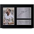 HWC Trading Zinedine Zidane Gift Signed A4 Printed Autograph Real Madrid Gifts Print Photo Picture Display