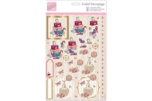 DOCRAFTS Anita's A4 Getting Ready Coloured Decoupage Sheet, Accessories Supplies For Craft, Paper Craft, Scrapbooking, Card Making, Origami, Ideal for Adult Craft, Adds Textured Pattern To Craft Projects