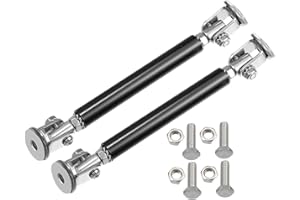 A ABSOPRO 2 Stück Auto Vorne Stoßstange Lippensplitter Domstrebe 3"-5" 75mm Schwarz