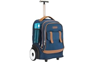 UNIKER 15.6 Inch Laptop Bag Wheeled Nurse Bag with Wheels T5, T5-Blue, L, Classic