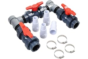 YedZen Bypass Pool Set, Ø 50 mm Wärmepumpe Pool Anschluss Set, Pool Bypass Set Wärmepumpe mit 32mm 38mm Schläuchen, Poolheizung Schwimmbecken Solar Heizung Pool Bypass, Bypass Set