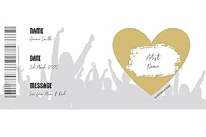 PRICKLY PRODUCTS Concert Scratch Card | Surprise Music Ticket | Personalisable | Concert, Festival, Gig - TICKET02