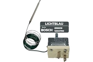 Lichtblau Thermostat Original EGO 55.17062.440 I Backofen Ersatzteil für Bosch, Siemens, Neff, Gaggenau, Balay & Constructa 658806 I Backofen Temperaturregler bis 345°C I Kapillarrohr 900 mm