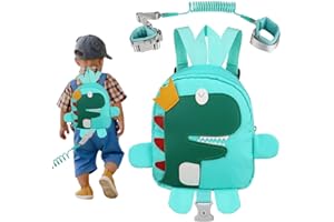 Harnais de Sécurité Enfant, Yuepin Sac à Dos , 1.5 m Anti perdu Ceinture pour bébé Rênes de sécurité Laisse Bracelet Poignet Lien Laisse (dinosaure)