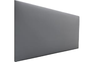 DHOME Cabecero de Polipiel o Tela AQUALINE Liso cabeceros Cabezal tapizado Cama Lujo (Polipiel Gris, 95cm (Camas 70/80/90))