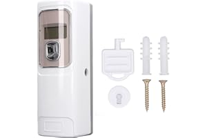 FDIT Automatyczny Odświeżacz Powietrza z Wyświetlaczem LCD i stylową głowicą natryskową, Wszechstronne Możliwości Montażu w Domu i Hotelu