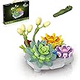 Excefore Mini Bricks Bonsai Model, Flower Building 281Pcs Set, Creative DIY Simulation Mini Particle Flower Botanical Collection Construction Building Toy for Adults & Child