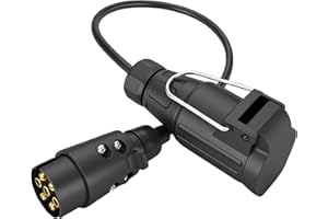 ‎CXTM CXTM 7 polig auf 13 polig Anhängerkabel, Anhänger Verlängerungskabel 7 auf 13 Polig, 13 polig auf 7 polig Adapterkabel Universal Anhänger/RV/Wohnwagen/PKW Kabel