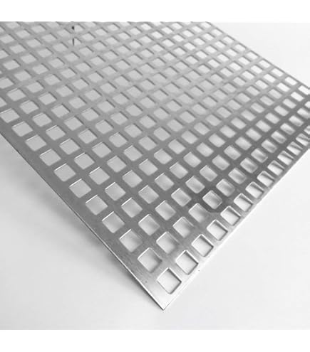 Edelstahl Lochblech K240 RV5-8 t=1,5mm beidsetig foliert 5mm Rundloch ZUSCHNITT