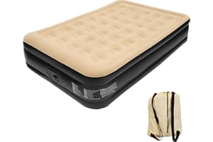 Denny Shop Inflatable High Raised Air Bed Mattress With Built in Electric Pump in Single/Double/Queen Size Airbeds by Crystals® (Double Air Bed)