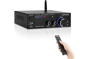 Romicta 200W HiFi Digital Verstärker mit Bluetooth 5.3, Dual TPA3116 Chip Klasse-D Stereo Receiver (RCA/USB/Optisch/AUX) für kompatibel mit Passivlautsprechern & Aktiver Subwoofer