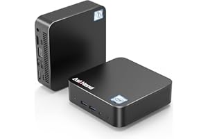 AskHand Mini PC, Intel 12ème génération Alder Lake-N100 (jusqu'à 3,4 GHz), 16 Go DDR4 RAM, 512 Go M.2 PCIe SSD, Ordinateur de Bureau Prend en Charge 4K@60Hz Triple Display