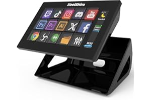 KOOLSHIRO Stream Control Deck, Studio Controller,15 Macro Keys, Streaming Keyboard, Customizable LCD Buttons, trigger actions in apps and software like OBS,Twitch,YouTube for Live Streaming and Content Creators