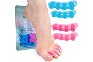 JG BLESS PRODUCTS 4UD - Separadores de Dedos de los Pies - Dedos Superpuestos - Pack Unisex - Tamaño Universal - 0% BPA - Corrector Juanetes de Silicona - Enderezador y Separador Dedos - Corrector Dedos - Toe Spacer