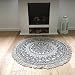 Produktbild Teppich BOHO III rund 90 cm Fransen Ethno Vintage Landhaus Shabby Cottage